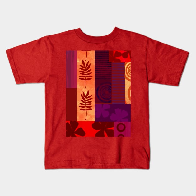 Abstract Patchwork Pattern Kids T-Shirt by Scratch